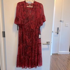 NWT Tommy Hilfiger Red Printed Dress